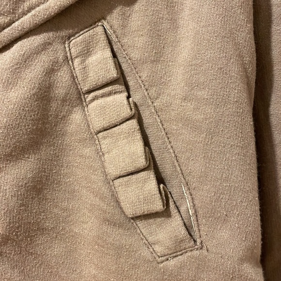 Mike & Chris Fleece Peplum Jacket Taupe Small - Picture 3 of 10